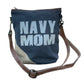 Navy Mom Crossbody Sustainable Canvas Bag Purse - Proud Navy Bag Great Gift for Mom!