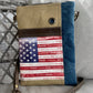 American Flag Canvas Passport Crossbody Bag