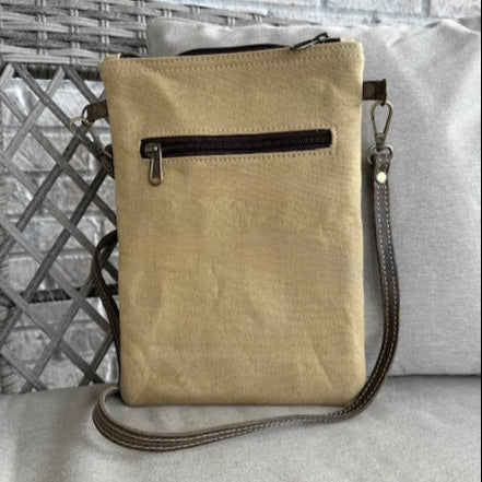 American Flag Canvas Passport Crossbody Bag