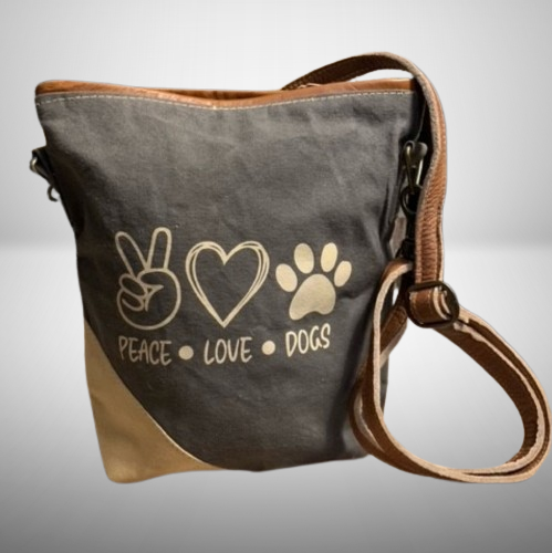 NEW! Peace Love Dogs OR Peace Love Cats Crossbody Bag