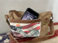 Patriotic Canvas Handbag – Peace & Lady Liberty Crossbody for Women – Inspirational Patriotic Gift