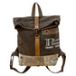 Canvas Crossbody Purse – Peace & Patience Large Backpack for Women – Inspirational School Gift