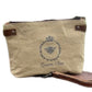 queen bee pouch or call all with a bee  in a circle of a crown. detachable wristlet strap.