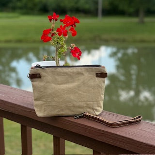 Canvas Wristlet or Carry All Pouch