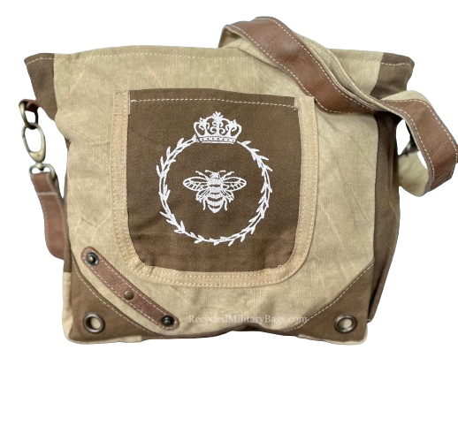 NEW! Conceal Carry Queen Bee Sustainable Canvas Bag Purse with Padded CCW Compartment