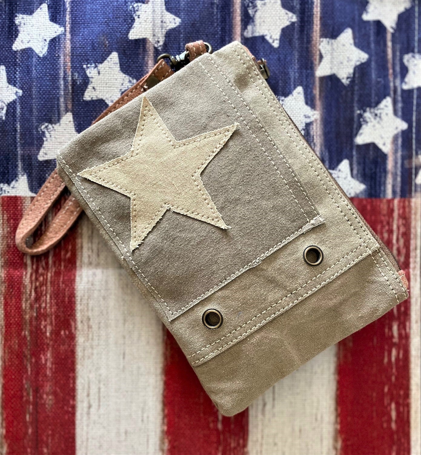 UpCycled Star Wristlet Purse - Stand Alone or Great Add to Another Bag!