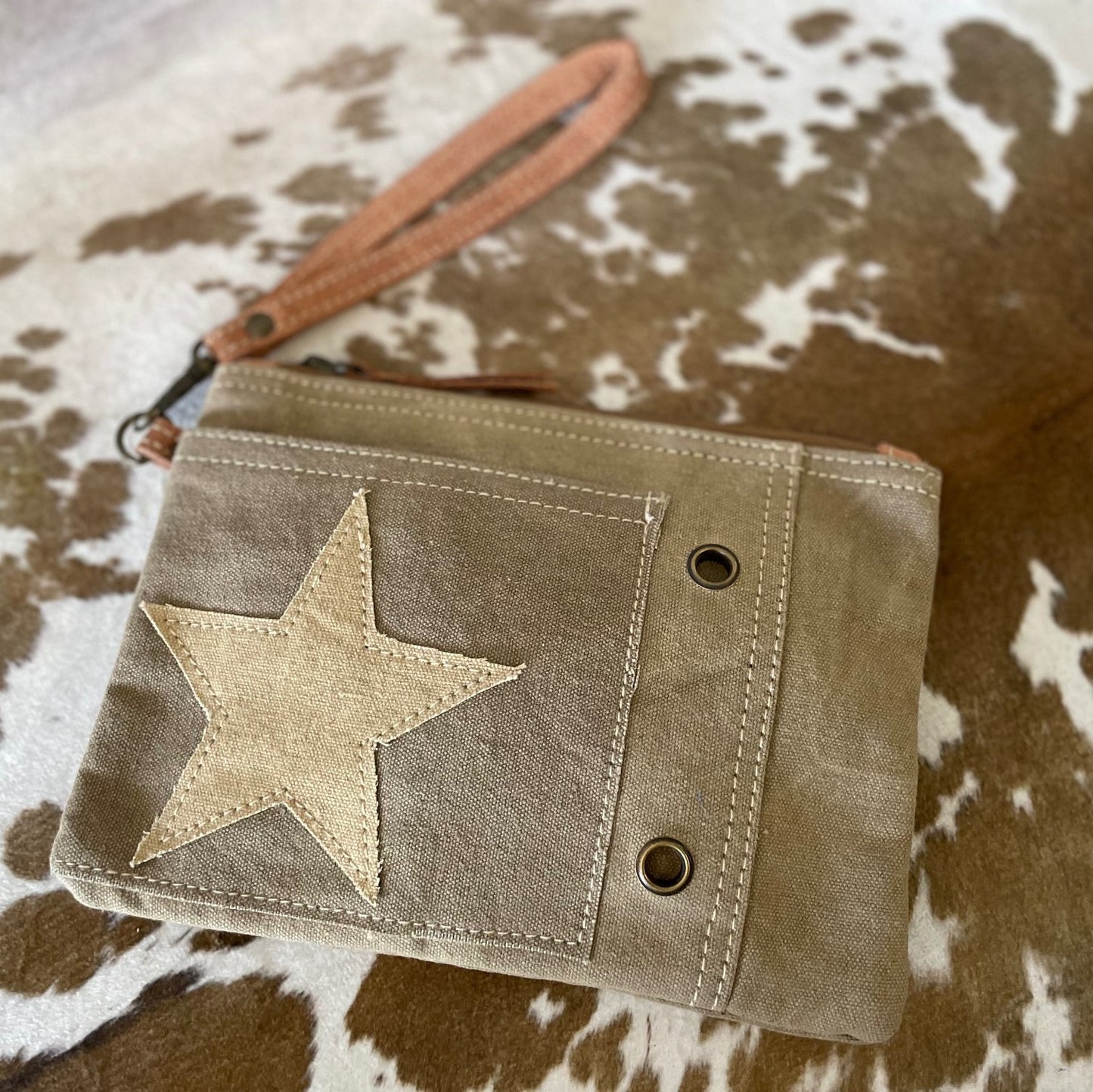 UpCycled Star Wristlet Purse - Stand Alone or Great Add to Another Bag!