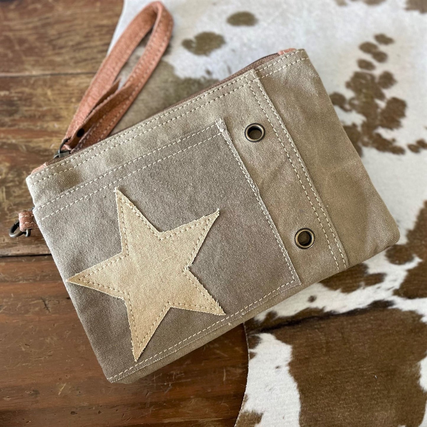 UpCycled Star Wristlet Purse - Stand Alone or Great Add to Another Bag!