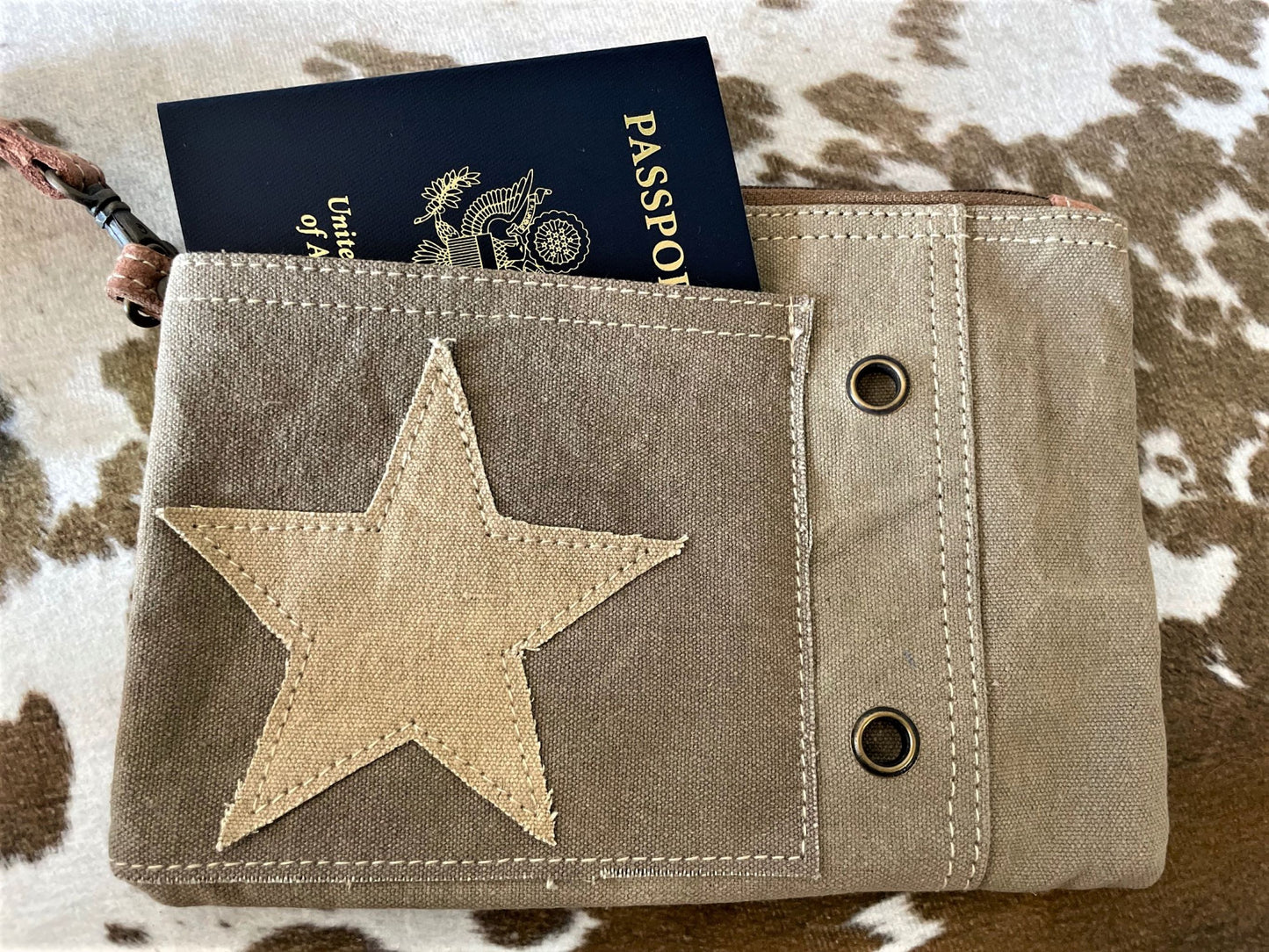 UpCycled Star Wristlet Purse - Stand Alone or Great Add to Another Bag!