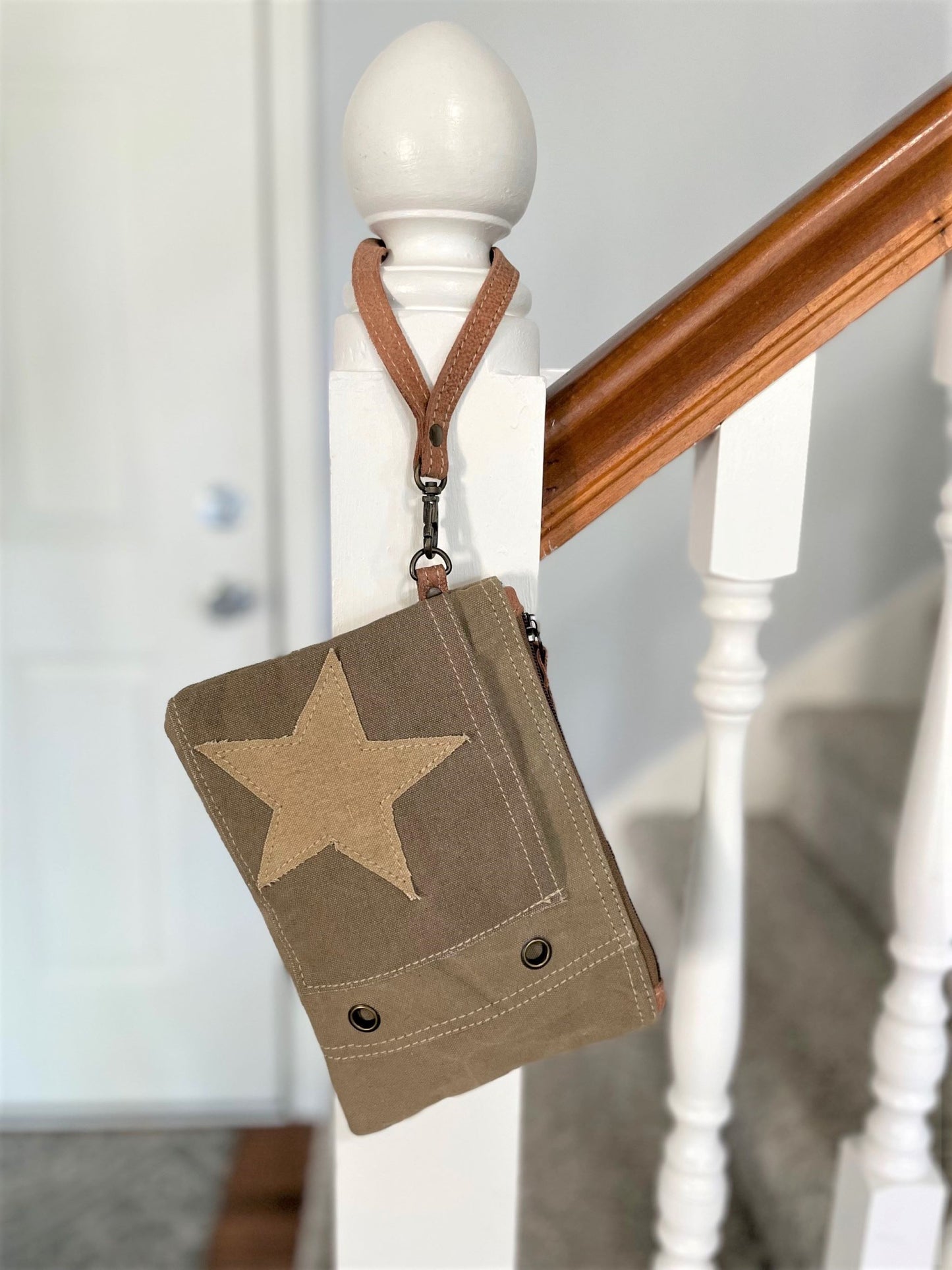 UpCycled Star Wristlet Purse - Stand Alone or Great Add to Another Bag!