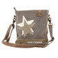 Canvas Crossbody Purse for Women – Vintage Double Star Military Bag – Unique Everyday Gift Idea