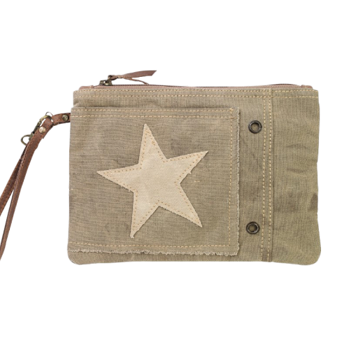 UpCycled Star Wristlet Purse - Stand Alone or Great Add to Another Bag!