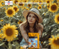 Yellow Sunflower Repurposed Military Canvas Passport Bag