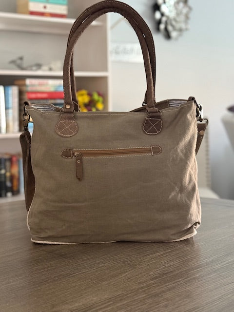 back of our to the moon and back tote bag