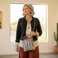 Canvas Crossbody Purse – Western Cowhide Trellis Small Crossbody for Women – Unique Western Gift Idea
