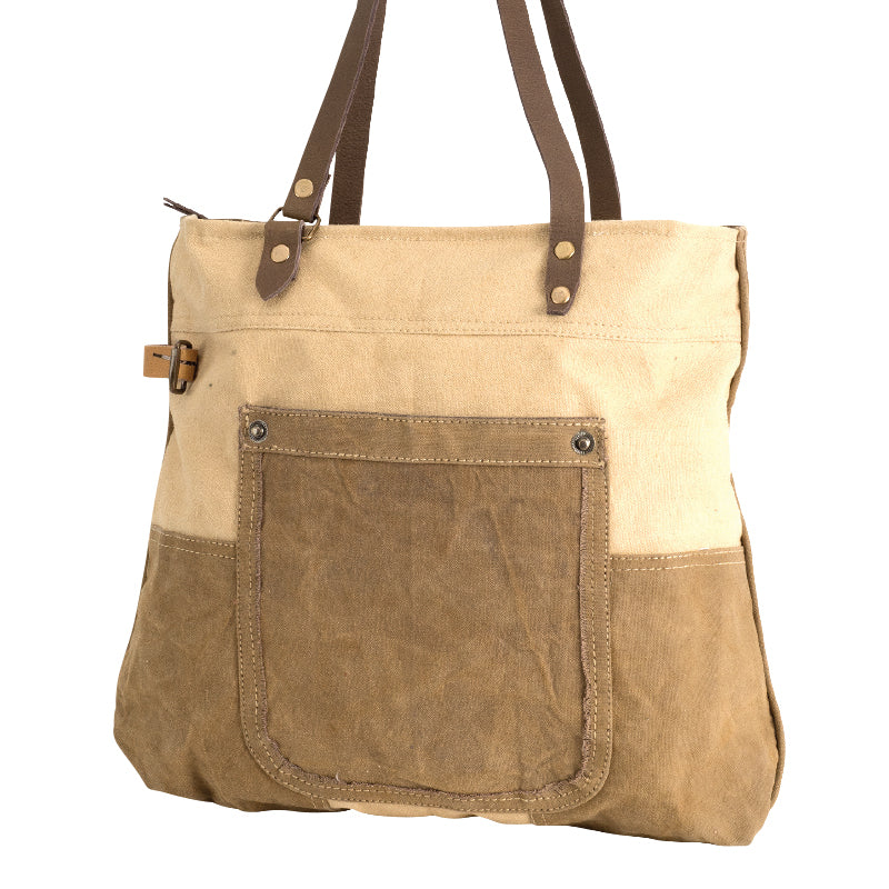 Two Tone Tote with Crossbody Strap  ~ Perfect As Is or With Your Custom Special Order Print!