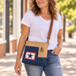 recycled military bags Blue Star Crossbody for active duty military families.