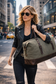 Recycled Military Canvas Bag – Duffle Travel Bag with Padded Pocket for Women & Men – Veteran Gift