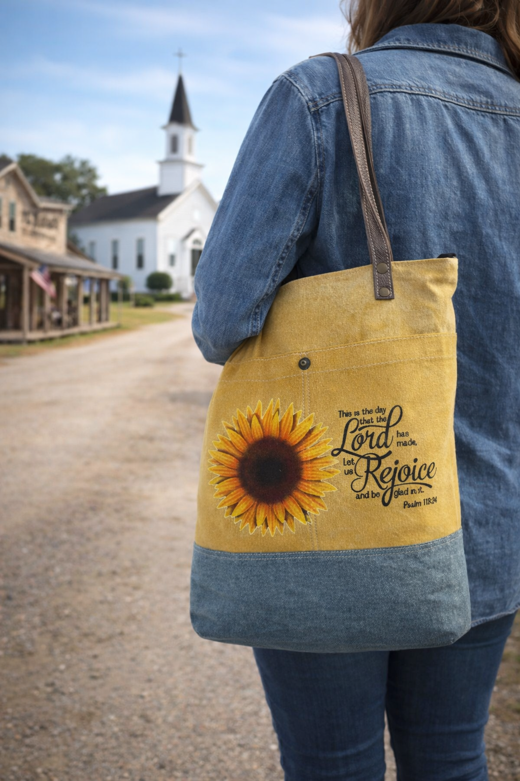 Canvas Crossbody Purse for Women – Sunflower Rejoice Yellow Tote & Crossbody – Unique Floral Gift Idea