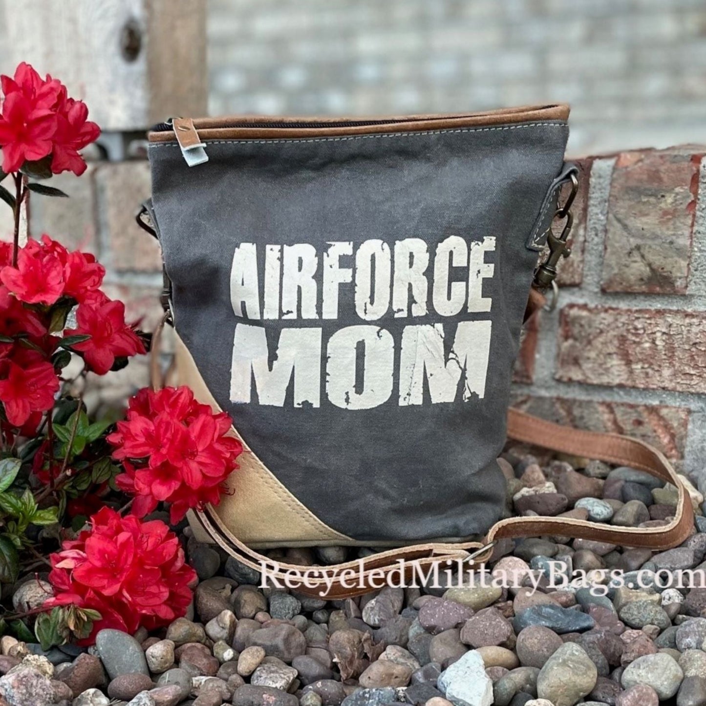 Air Force Mom Purse Crossbody Sustainable Canvas Bag - Air Force Proud! Great Gift for Mom!