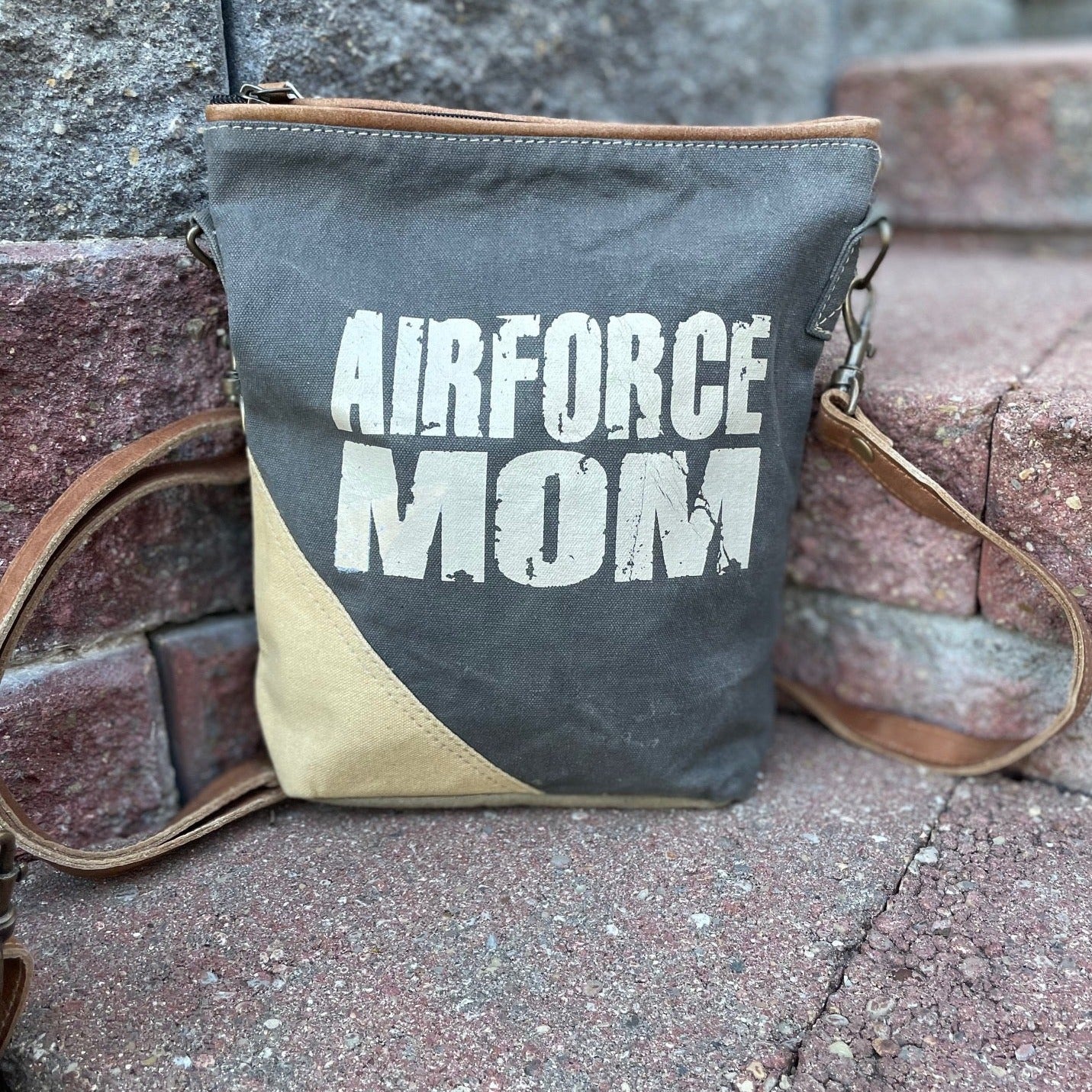 Air Force Mom Crossbody Canvas Bag - Air Force Proud! Great Gift for Mom!