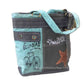 Columbia Bicycle Aqua and Gray Sustainable Canvas Purse Tote