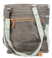 Columbia Bicycle Aqua and Gray Sustainable Canvas Purse Tote