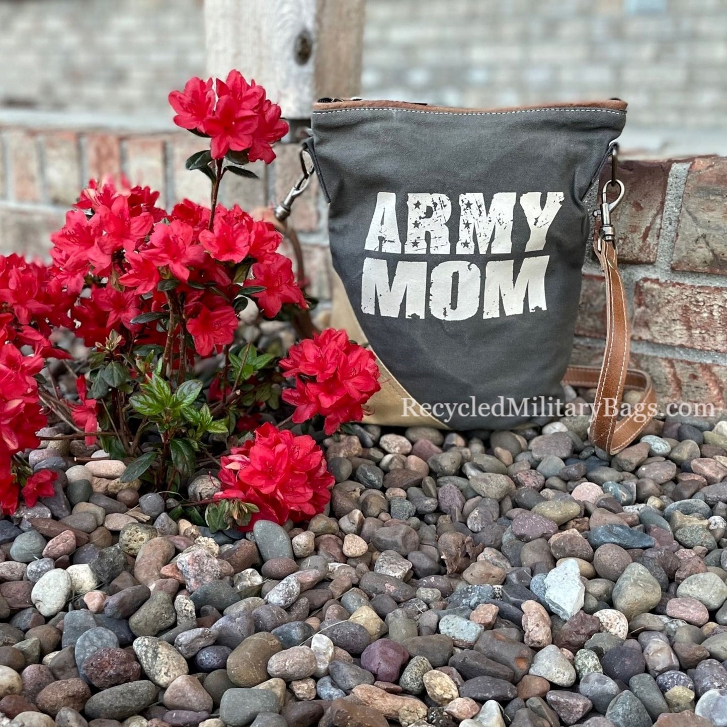 Army Mom Crossbody Canvas Bag - Army Proud!  Air Force Proud! Great Gift for Mom!