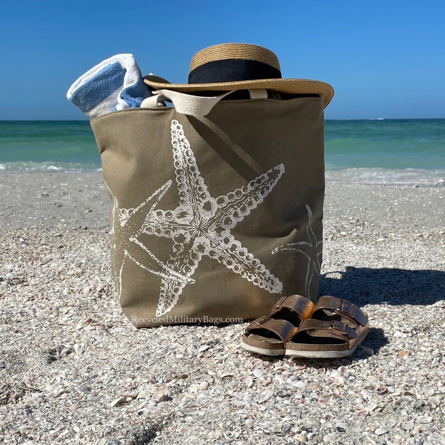 The Best Beach Bag Ever! Sustainable Military Canvas