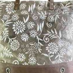 Brown Floral Canvas Sustainable Tote Bag! Perfect Work Bag with Crossbody Purse Strap