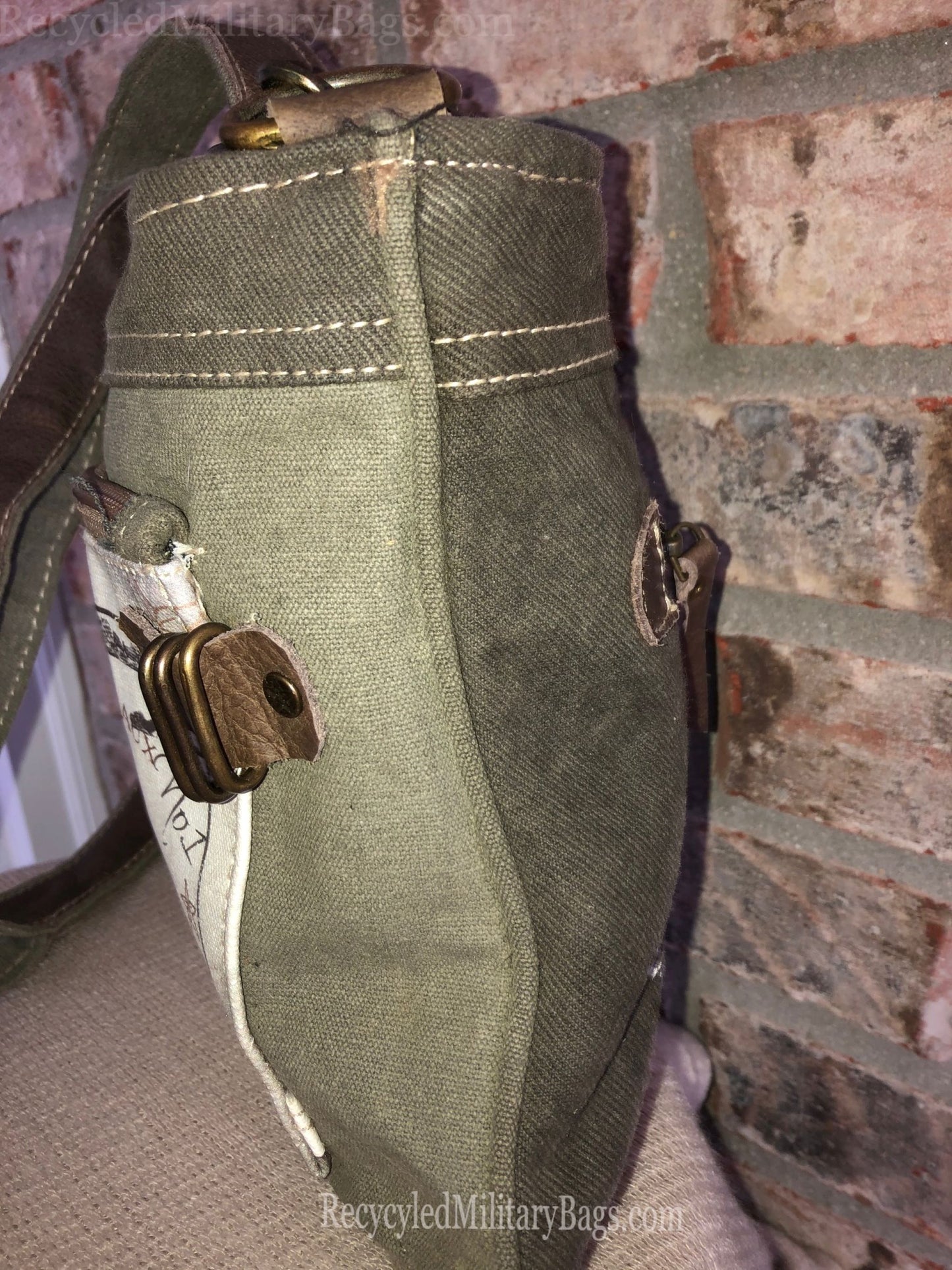 Chateau Sustainable Canvas Crossbody Shoulder Bag Purse ~ Wine Lovers Dream!