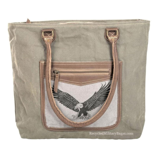 Bald Eagle Shoulder Tote Bag is Patriotic and Proud! Great Travel Bag