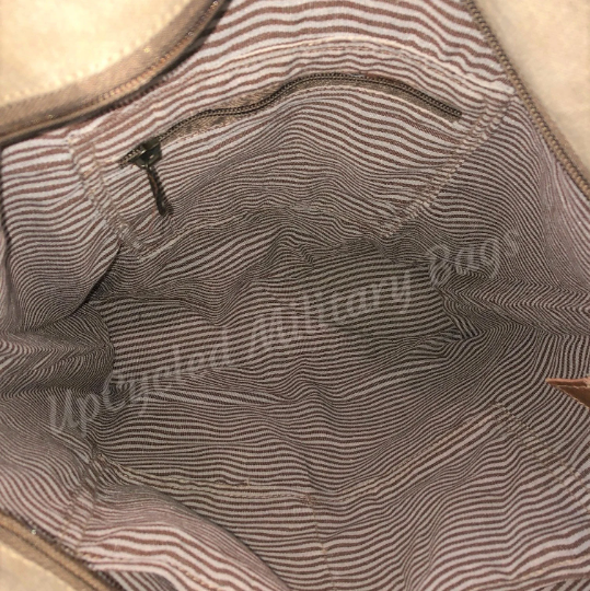 INFANTRY SOLDIER Western Hairon Hide Large Sustainable Canvas Tote Purse or Weekender!