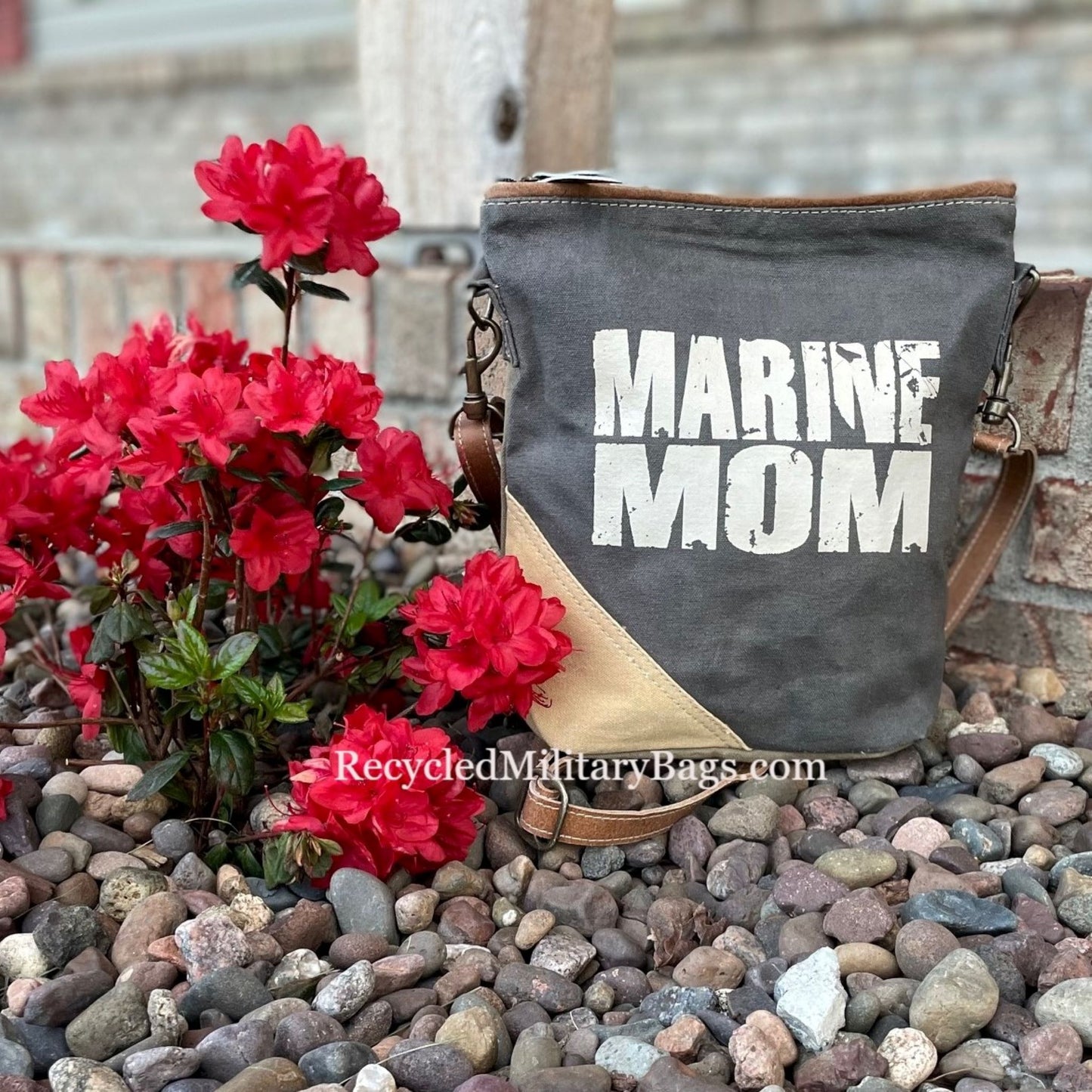 Marine Mom Crossbody Canvas Bag - Air Force Proud! Great Gift for Mom!