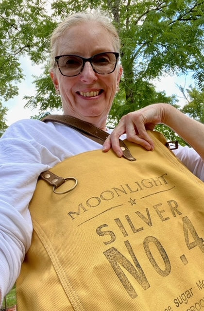 Moonlight Silver No. 4 Moonshine Sustainable Canvas Purse Tote Bag with Crossbody Strap