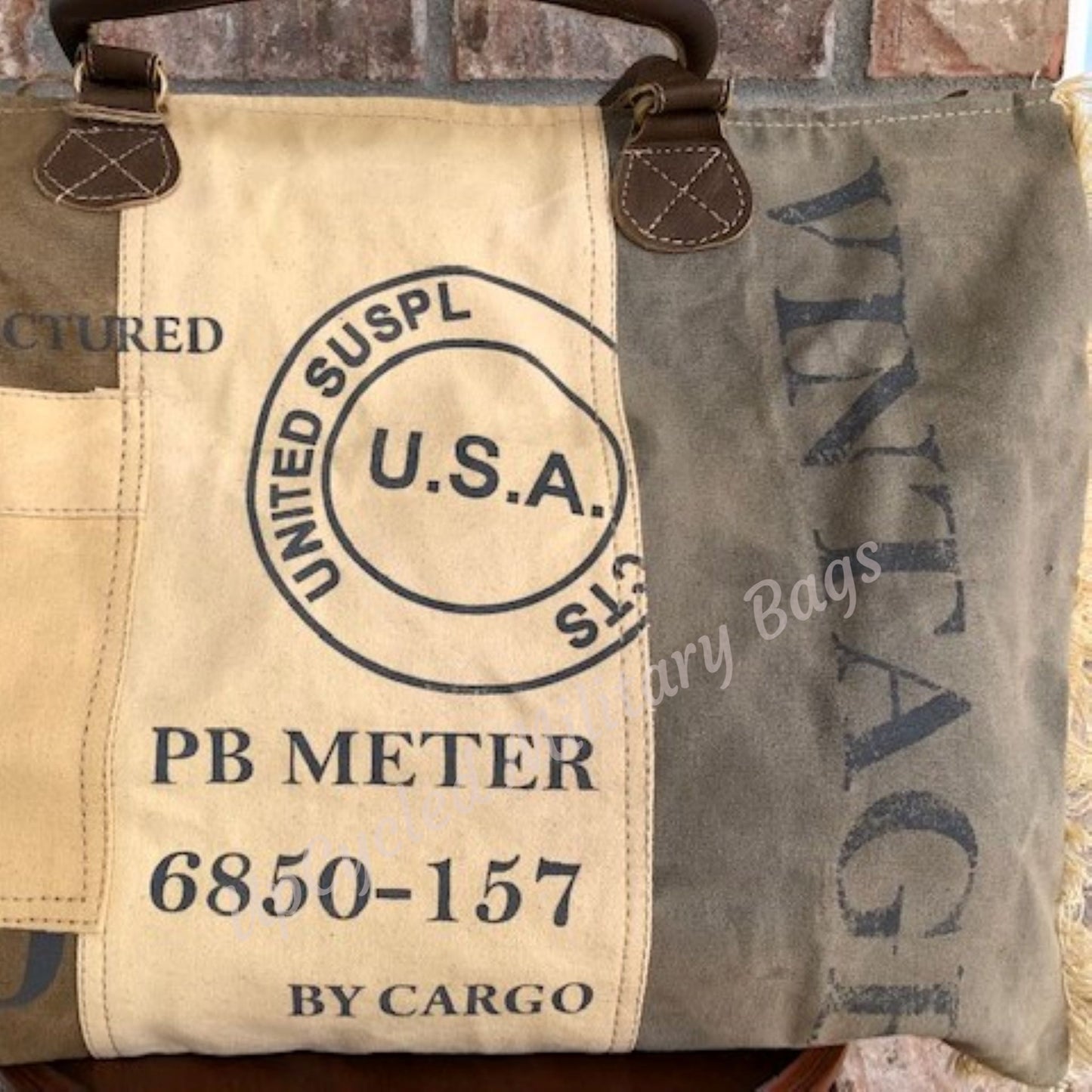USA Weekender/Tote-Made of Repurposed Military Canvas-FREE SHIPPING –  Recycled Military Bags