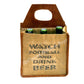 The UpCycled “Watch Football and Drink Beer” Beer Tote is crafted from recycled (repurposed) military tent and tarp canvas. Tote can be either a BEER Caddy or Soda Carrier. Side of Tote reads "WATCH FOOTBALL AND DRINK BEER". Holds 6 bottles in individual compartments and 2 cold packs and has a leather handle. Makes a great gift for him on Father’s Day, Anniversary or any other day.