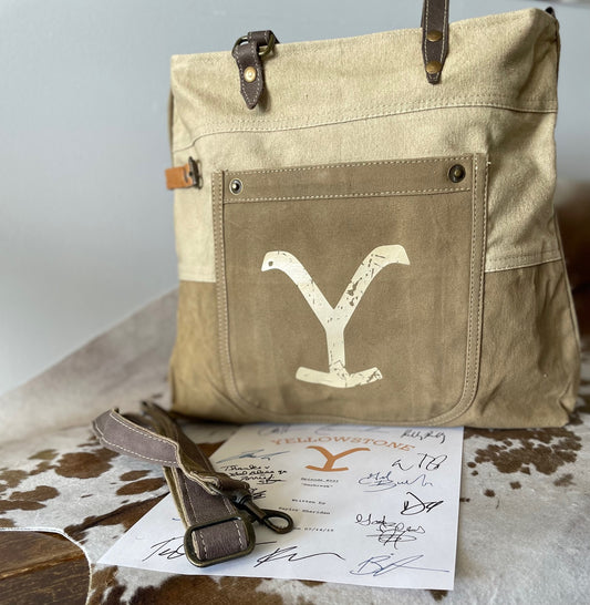 Yellowstone Two Tone Tote with Crossbody Strap ~ PRE-ORDER!