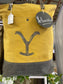 PRE-ORDER Yellowstone Yellow & Gray Canvas Tote with Crossbody Strap ~ Perfect Weekender!