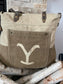 Yellowstone Two Tone Tote with Crossbody Strap ~ PRE-ORDER!