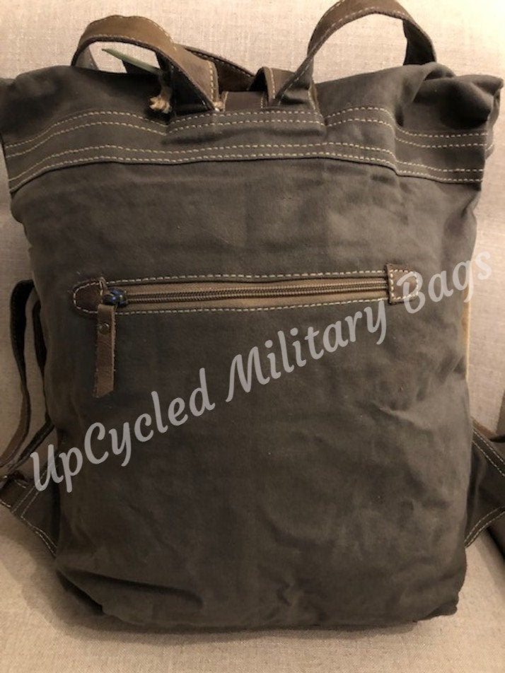 Large Roll Top Sustainable Canvas Backpack with Superior Durability and Quality
