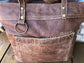 Distressed UpCycled Leather Shoulder Bag Purse Tote or Travel Bag!