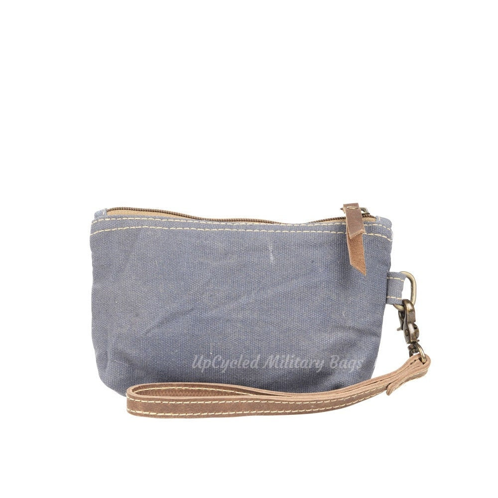 Canvas Deer Sustainable Wristlet, Makeup Bag or Coin Purse! You decide!