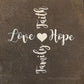 Love Hope Faith Family Canvas Small Messenger or Crossbody Shoulder Bag