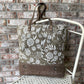 Brown Floral Canvas Sustainable Tote Bag! Perfect Work Bag with Crossbody Purse Strap
