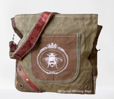 Queen Bee Canvas Bag Crossbody Shoulder Bag Purse ~ It's the Bees Knees! You're Going to Love It!